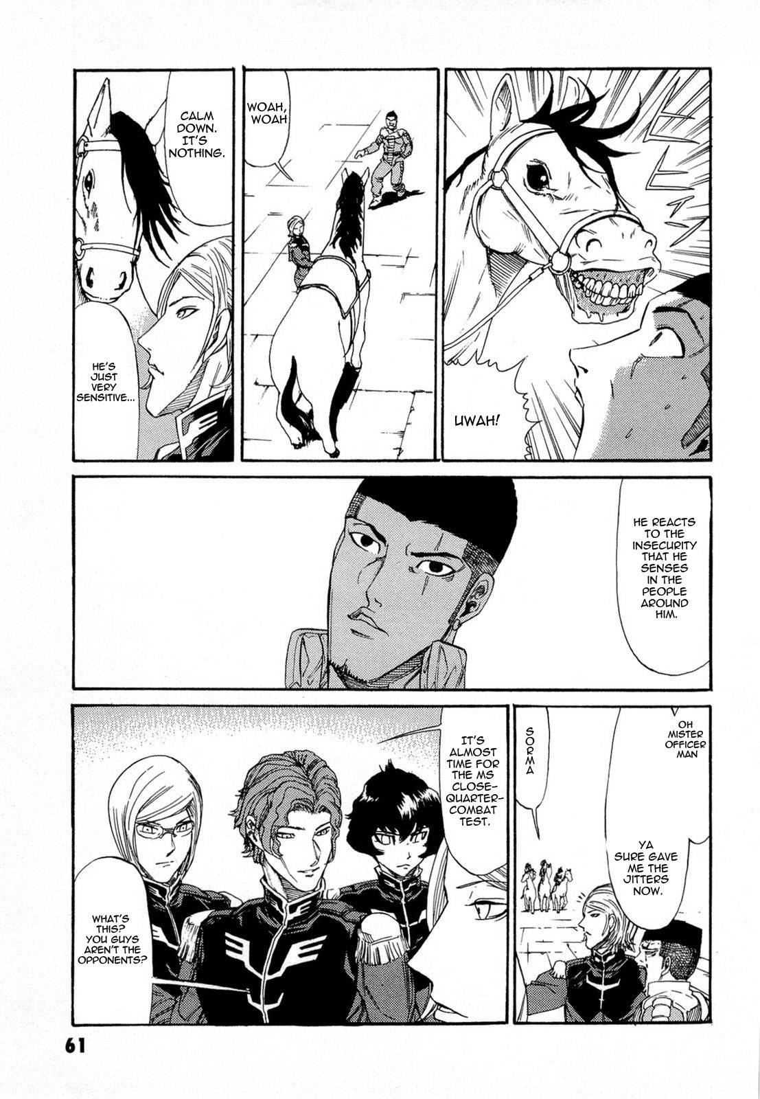Kidou Senshi Gundam Aggai - Hokubei Oudan 2250 Mile Chapter 4 page 7 - Chapter 4: Wild Horse
