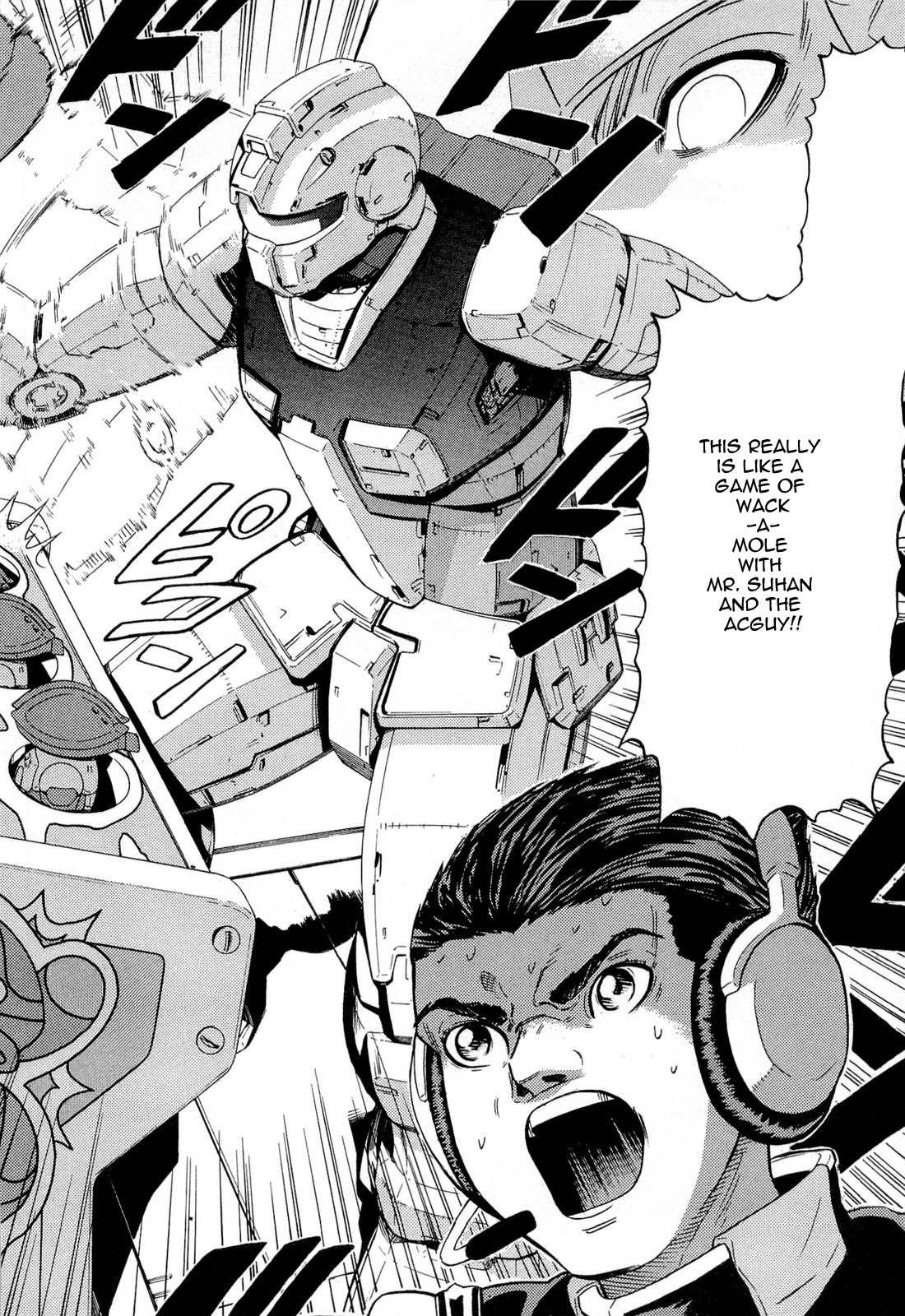 Kidou Senshi Gundam Aggai - Hokubei Oudan 2250 Mile Chapter 6 page 14 - Chapter 6: Wack-A-Mole