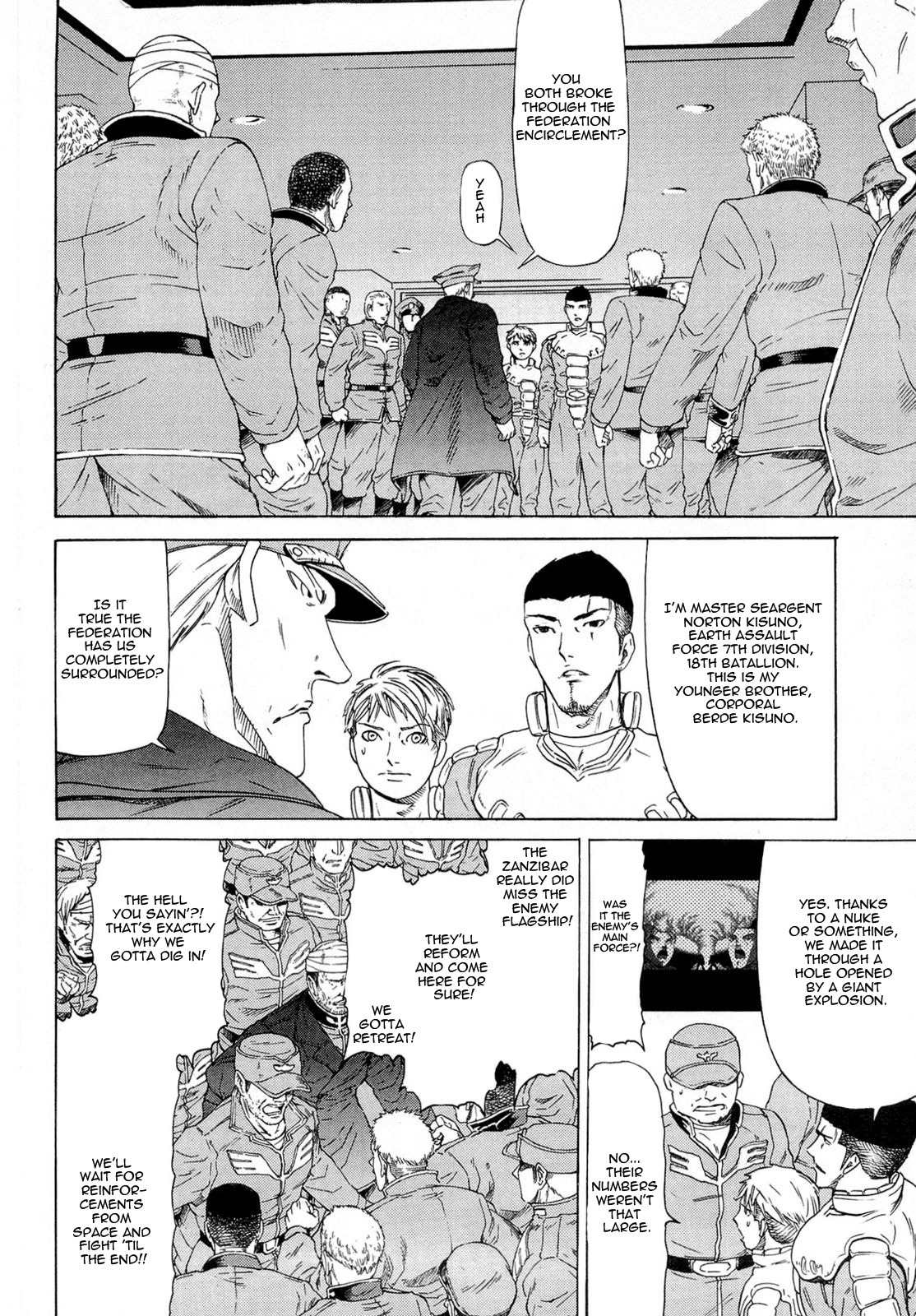 Kidou Senshi Gundam Aggai - Hokubei Oudan 2250 Mile Chapter 8 page 4 - Chapter 8: Monster