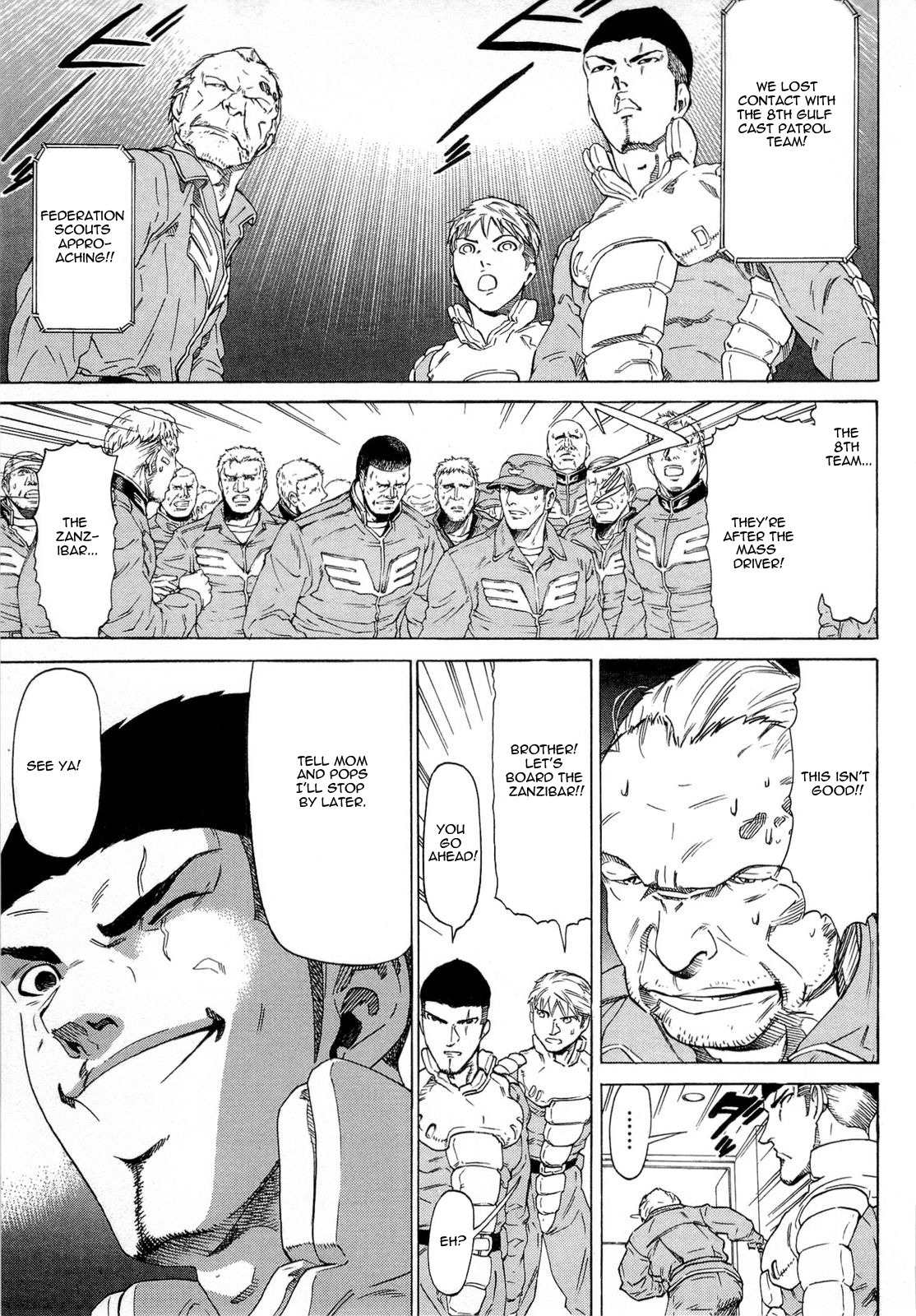 Kidou Senshi Gundam Aggai - Hokubei Oudan 2250 Mile Chapter 8 page 7 - Chapter 8: Monster