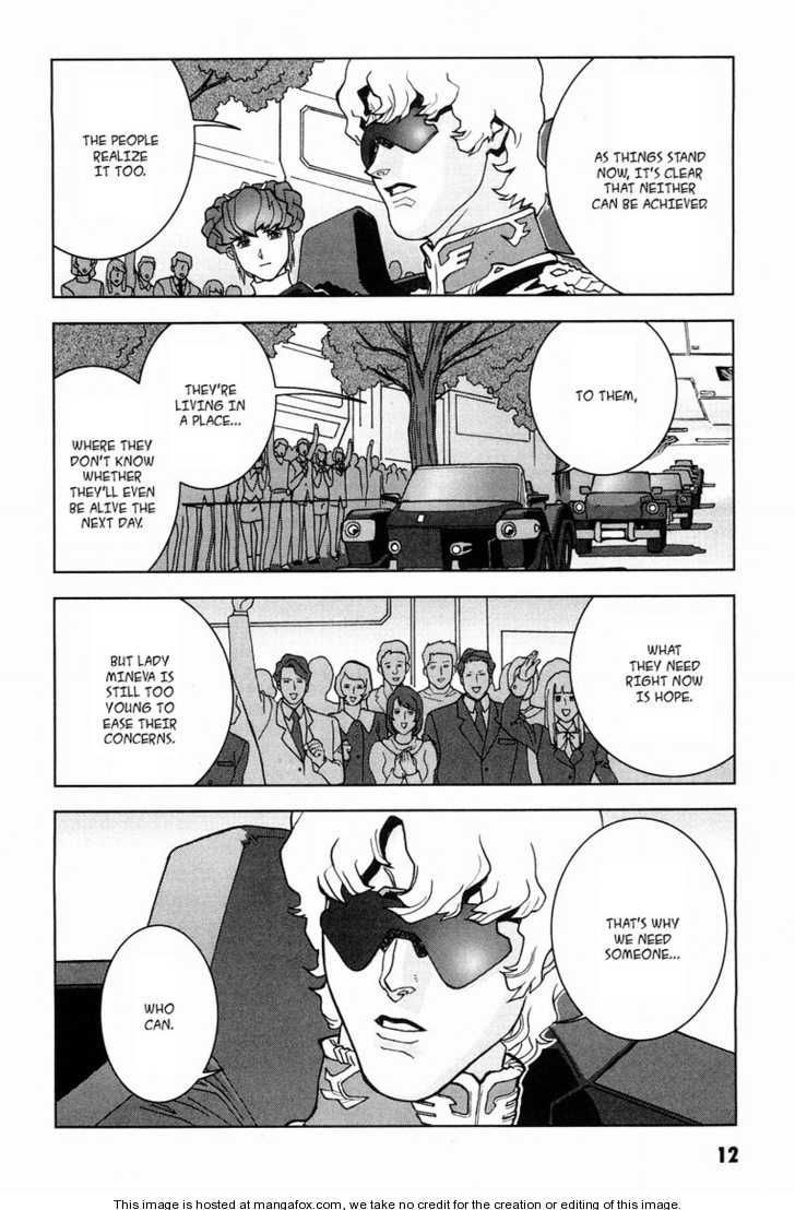 Kidou Senshi Gundam: C.D.A. Wakaki Suisei no Shouzou Chapter 15 page 13 - Chapter 15 : 15 Inauguration \ 16 Heartache \ 17 Escape \ 18 Emergency