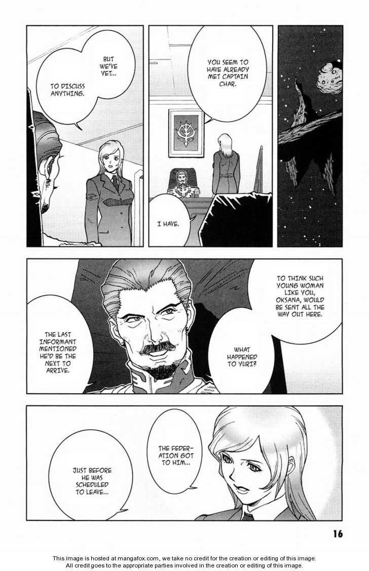 Kidou Senshi Gundam: C.D.A. Wakaki Suisei no Shouzou Chapter 15 page 17 - Chapter 15 : 15 Inauguration \ 16 Heartache \ 17 Escape \ 18 Emergency