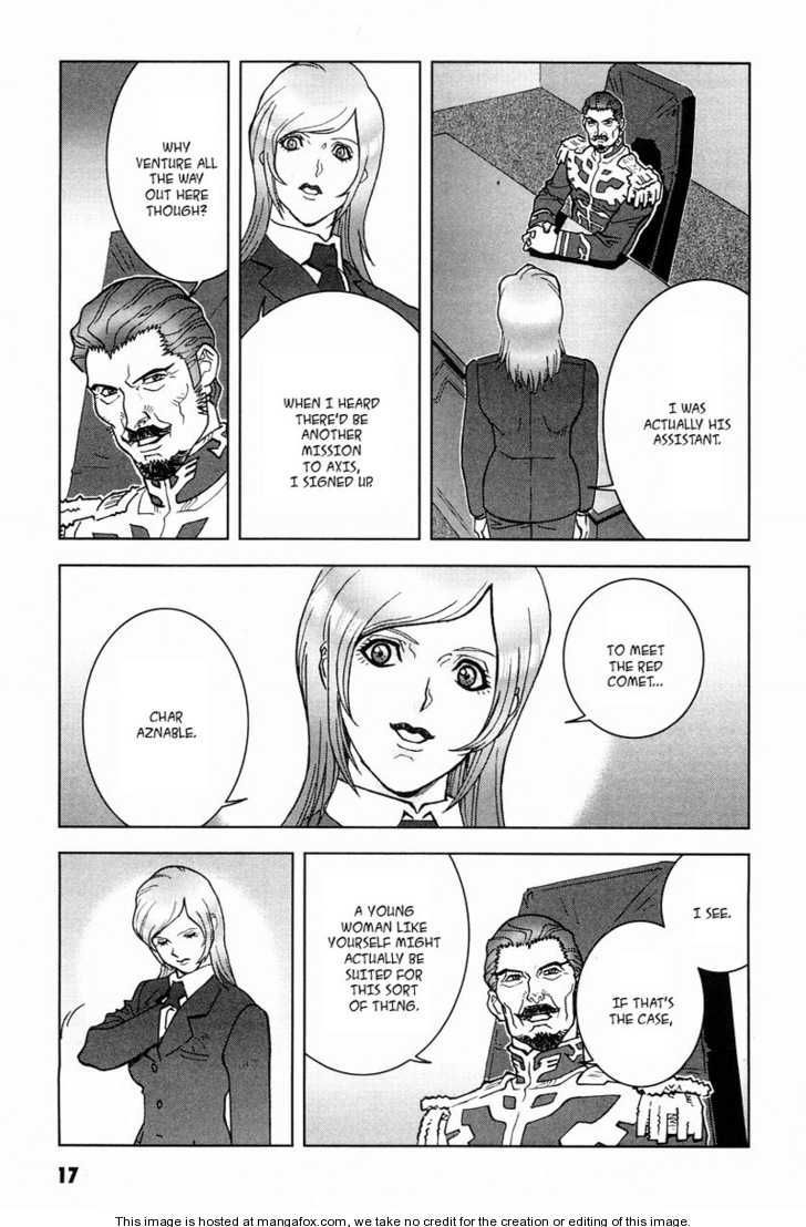 Kidou Senshi Gundam: C.D.A. Wakaki Suisei no Shouzou Chapter 15 page 18 - Chapter 15 : 15 Inauguration \ 16 Heartache \ 17 Escape \ 18 Emergency