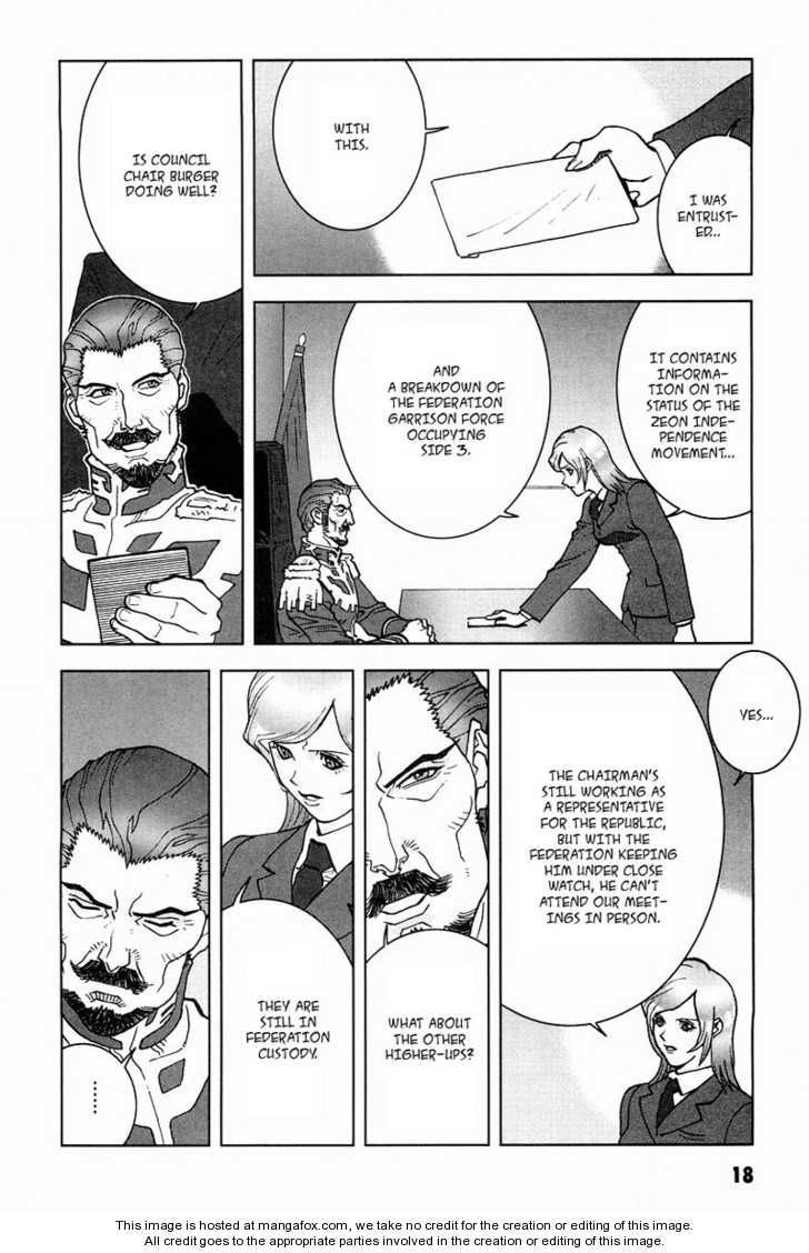 Kidou Senshi Gundam: C.D.A. Wakaki Suisei no Shouzou Chapter 15 page 19 - Chapter 15 : 15 Inauguration \ 16 Heartache \ 17 Escape \ 18 Emergency