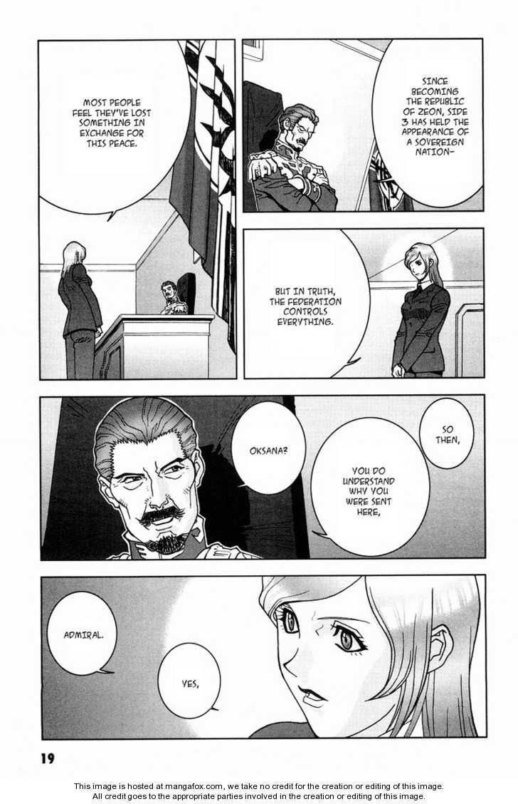 Kidou Senshi Gundam: C.D.A. Wakaki Suisei no Shouzou Chapter 15 page 20 - Chapter 15 : 15 Inauguration \ 16 Heartache \ 17 Escape \ 18 Emergency