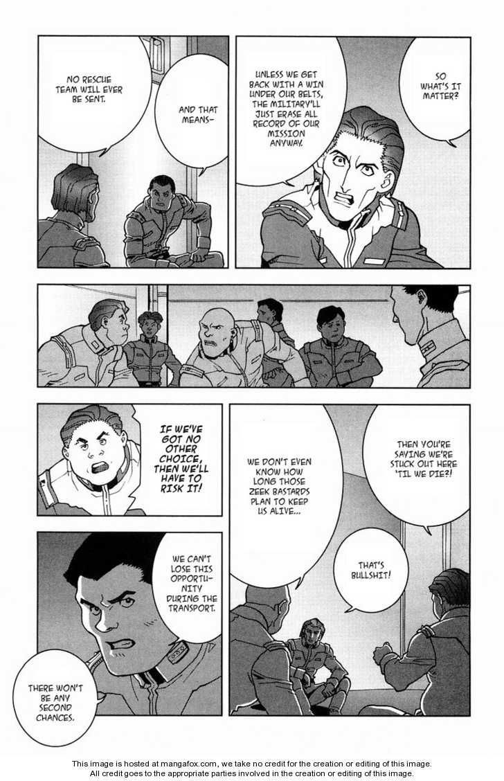 Kidou Senshi Gundam: C.D.A. Wakaki Suisei no Shouzou Chapter 15 page 36 - Chapter 15 : 15 Inauguration \ 16 Heartache \ 17 Escape \ 18 Emergency