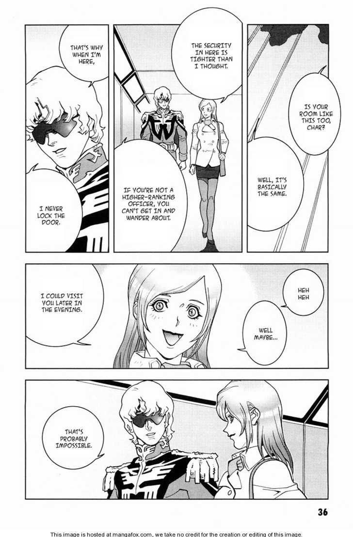 Kidou Senshi Gundam: C.D.A. Wakaki Suisei no Shouzou Chapter 15 page 37 - Chapter 15 : 15 Inauguration \ 16 Heartache \ 17 Escape \ 18 Emergency