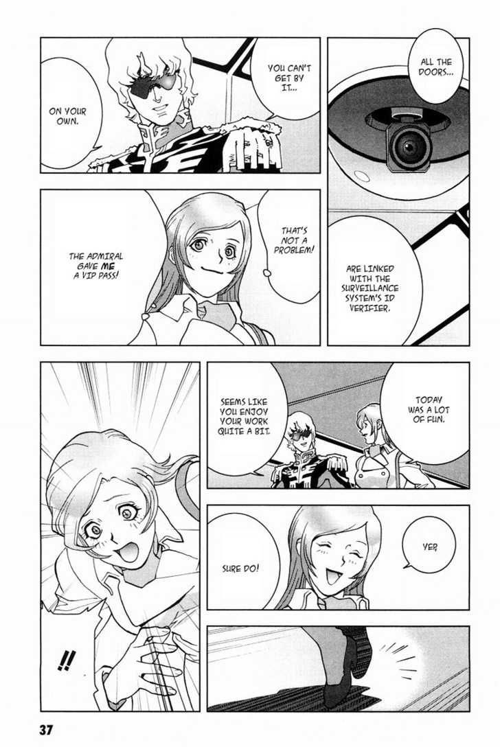 Kidou Senshi Gundam: C.D.A. Wakaki Suisei no Shouzou Chapter 15 page 38 - Chapter 15 : 15 Inauguration \ 16 Heartache \ 17 Escape \ 18 Emergency