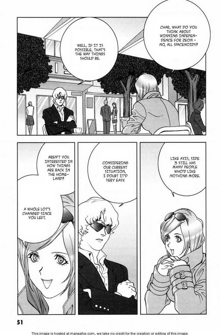 Kidou Senshi Gundam: C.D.A. Wakaki Suisei no Shouzou Chapter 15 page 52 - Chapter 15 : 15 Inauguration \ 16 Heartache \ 17 Escape \ 18 Emergency