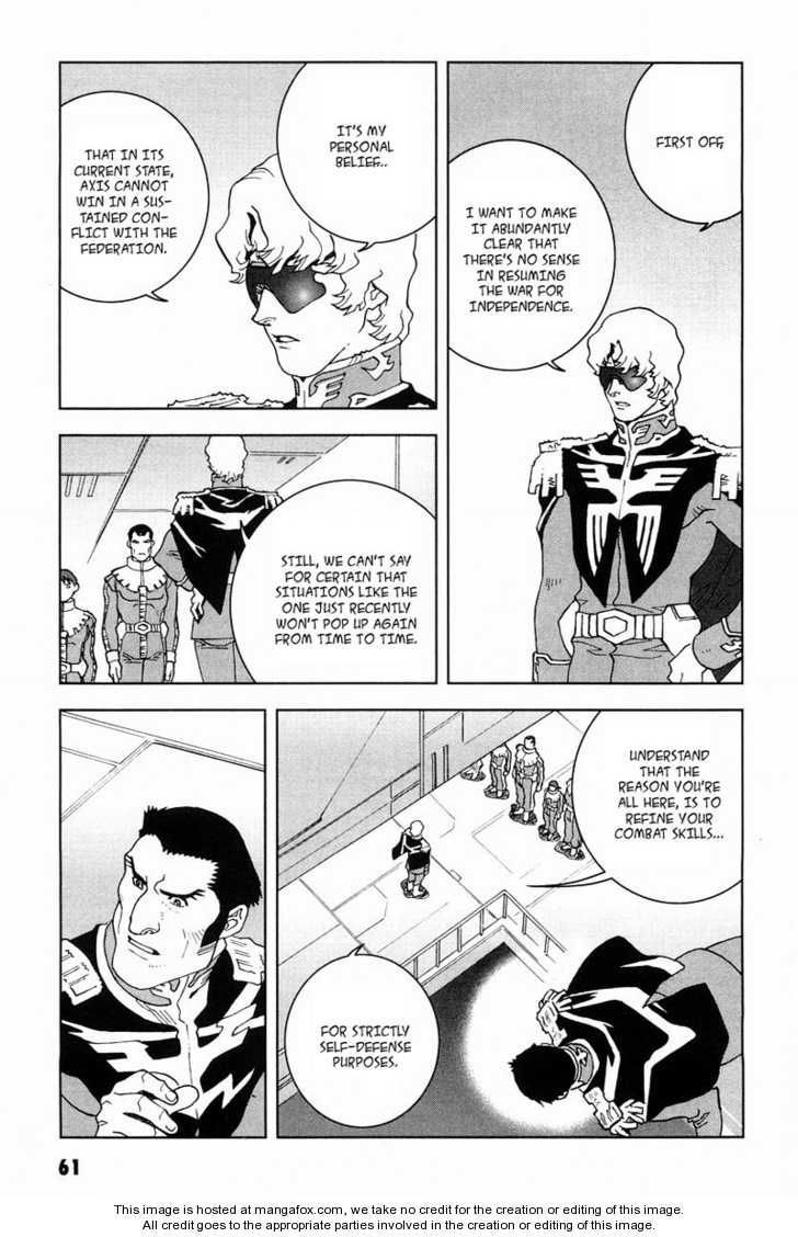 Kidou Senshi Gundam: C.D.A. Wakaki Suisei no Shouzou Chapter 15 page 62 - Chapter 15 : 15 Inauguration \ 16 Heartache \ 17 Escape \ 18 Emergency