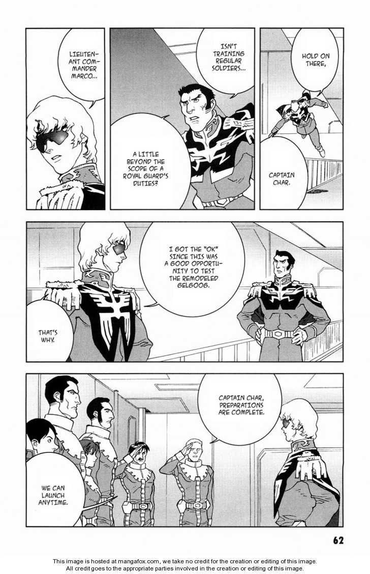 Kidou Senshi Gundam: C.D.A. Wakaki Suisei no Shouzou Chapter 15 page 63 - Chapter 15 : 15 Inauguration \ 16 Heartache \ 17 Escape \ 18 Emergency