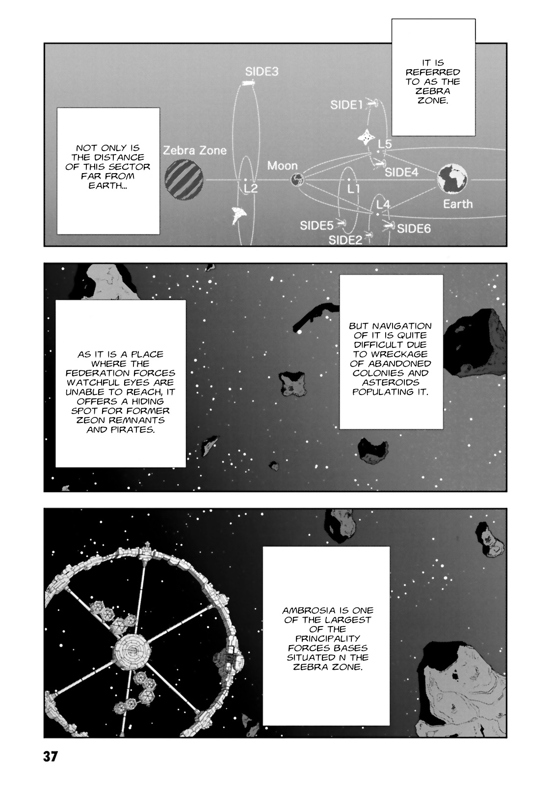 Kidou Senshi Gundam: C.D.A. Wakaki Suisei no Shouzou Chapter 56 page 3 - Chapter 56 : file fifty six - zebra zone