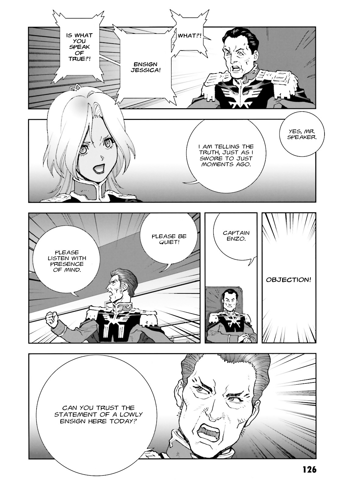 Kidou Senshi Gundam: C.D.A. Wakaki Suisei no Shouzou Chapter 58 page 24 - Chapter 58 : file fifty eight - accusation