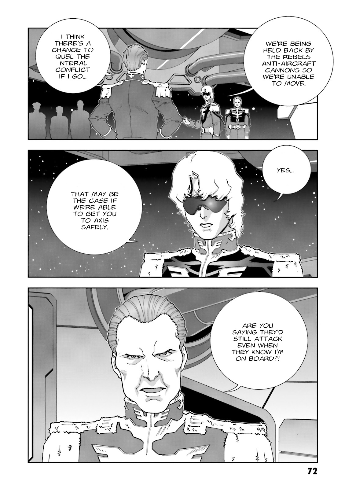 Kidou Senshi Gundam: C.D.A. Wakaki Suisei no Shouzou Chapter 62 page 4 - Chapter 62 : File Sixty Two - Previous Night