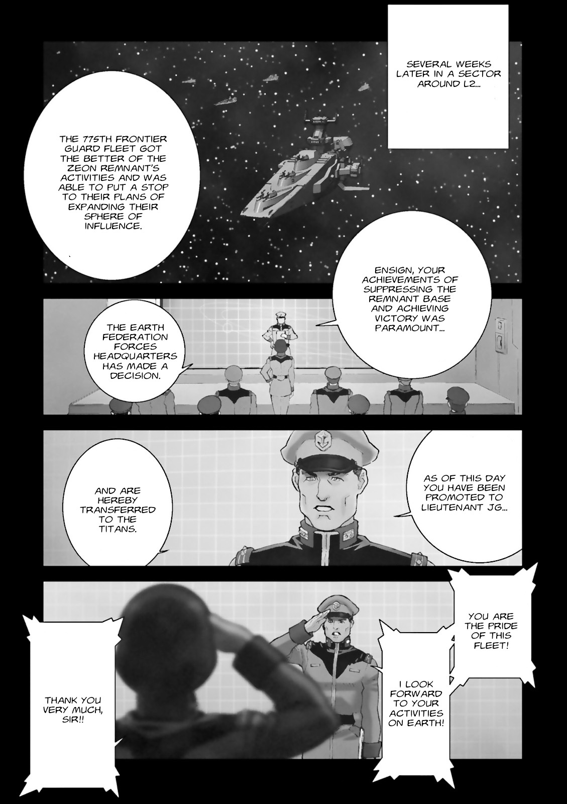 Kidou Senshi Gundam: C.D.A. Wakaki Suisei no Shouzou Chapter 69 page 52 - Chapter 69 : File Sixty Nine - Organize