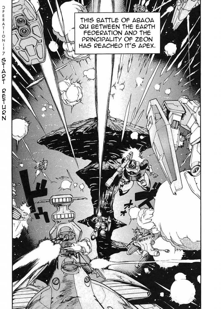 Kidou Senshi Gundam Gaiden - Sora, Senku no Hate ni... Chapter 11 page 2 - Chapter 11: OPERATION 7: if Feedback
