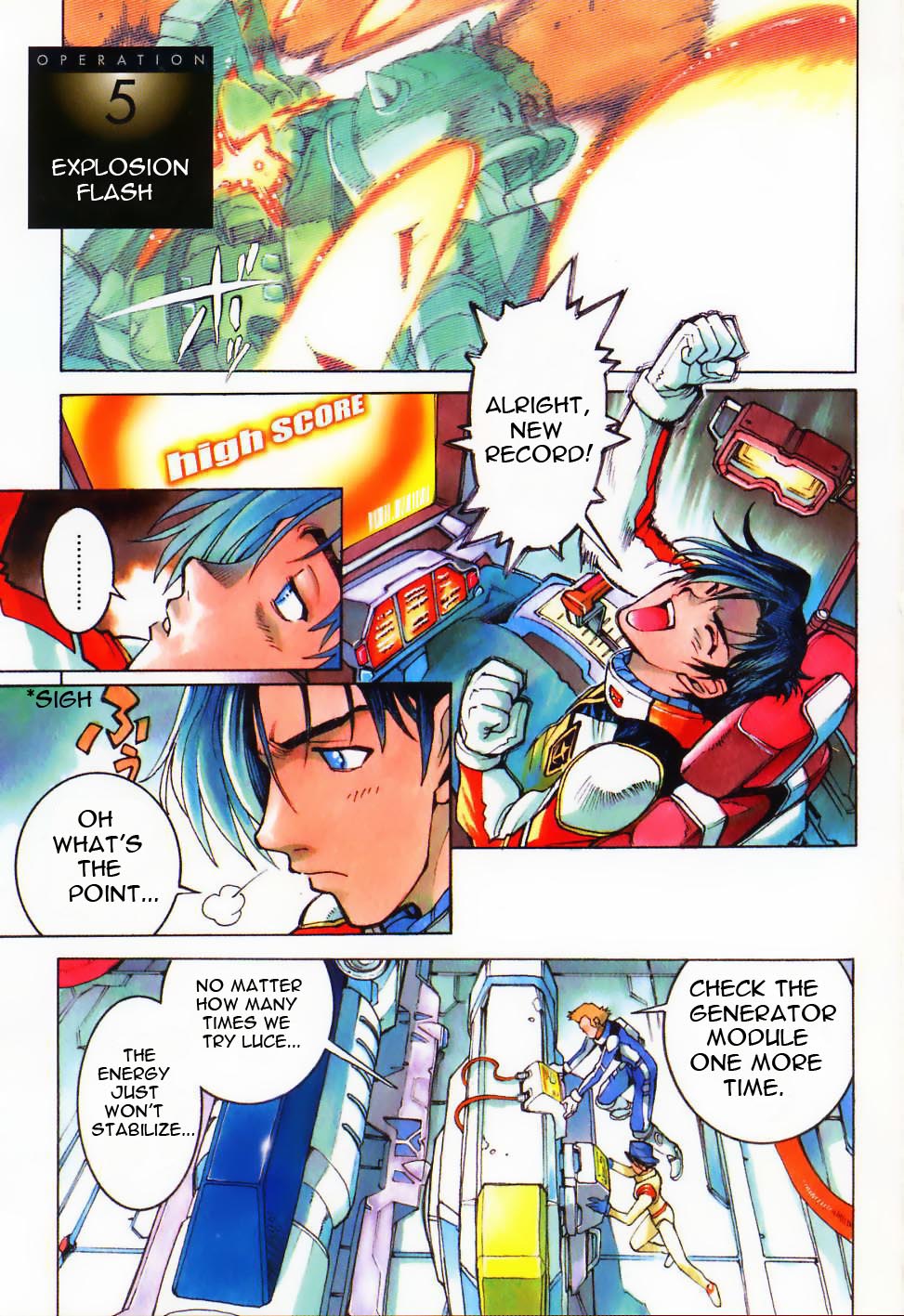 Kidou Senshi Gundam Gaiden - Sora, Senku no Hate ni... Chapter 5.2 page 4 - Chapter 5 v2 : OPERATION 5 - Light Explosion