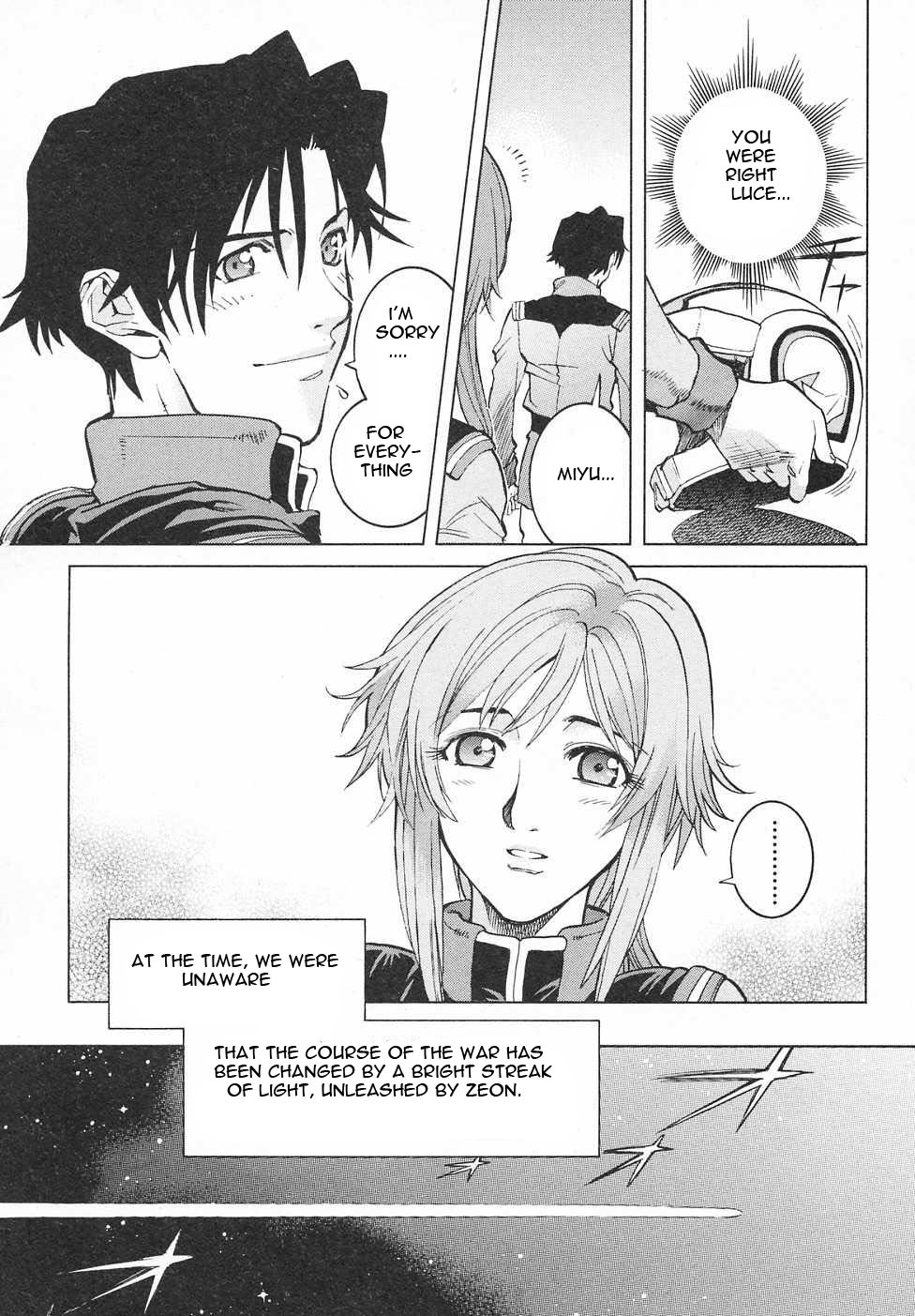 Kidou Senshi Gundam Gaiden - Sora, Senku no Hate ni... Chapter 6.2 page 35 - Chapter 6 v2 : OPERATION 6 - Rare Light