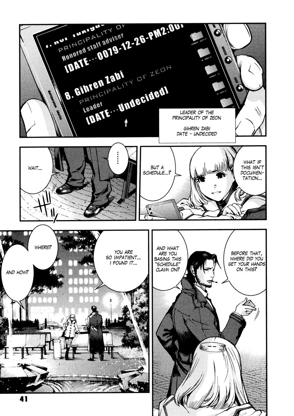 Kidou Senshi Gundam: Giren Ansatsu Keikaku Chapter 2 page 10 - Chapter 2: Informant Elise Finnigan