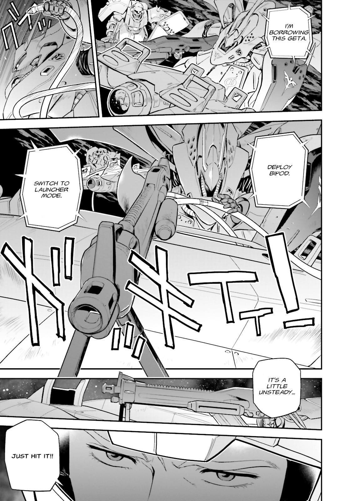 Kidou Senshi Gundam Gyakushuu no Char - Beltorchika Children Chapter 15 page 56 - Chapter 15: Fire from the Heavens