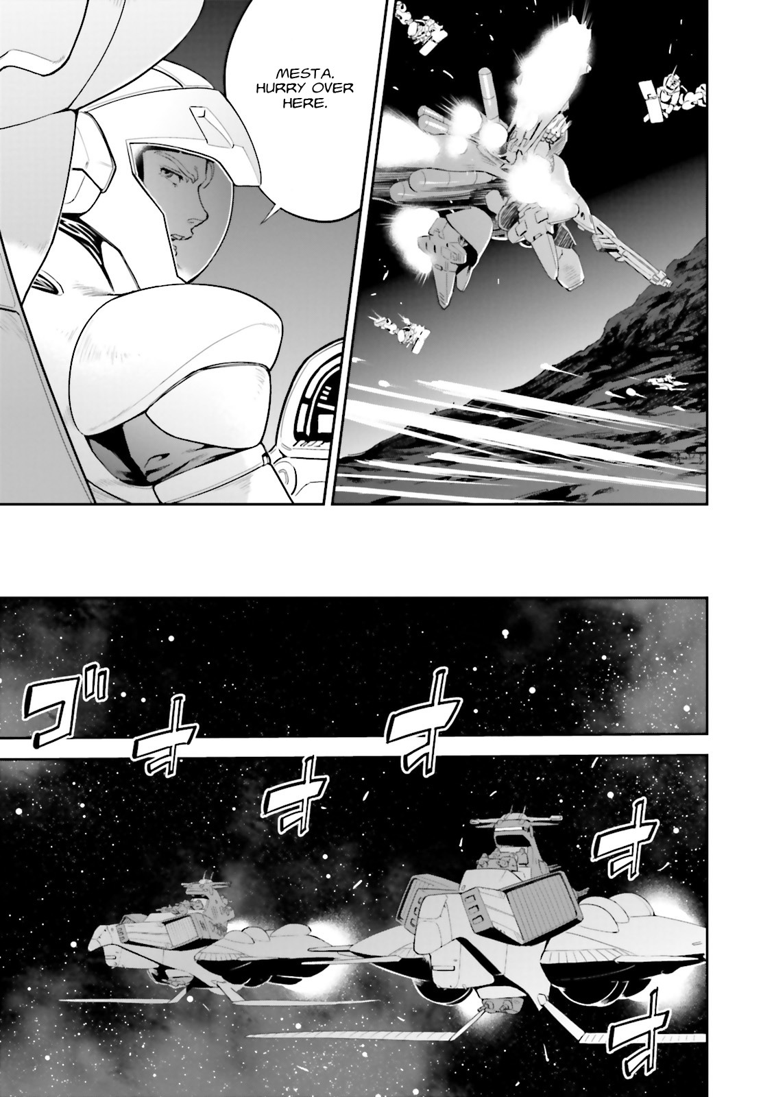 Kidou Senshi Gundam Gyakushuu no Char - Beltorchika Children Chapter 15 page 59 - Chapter 15: Fire from the Heavens