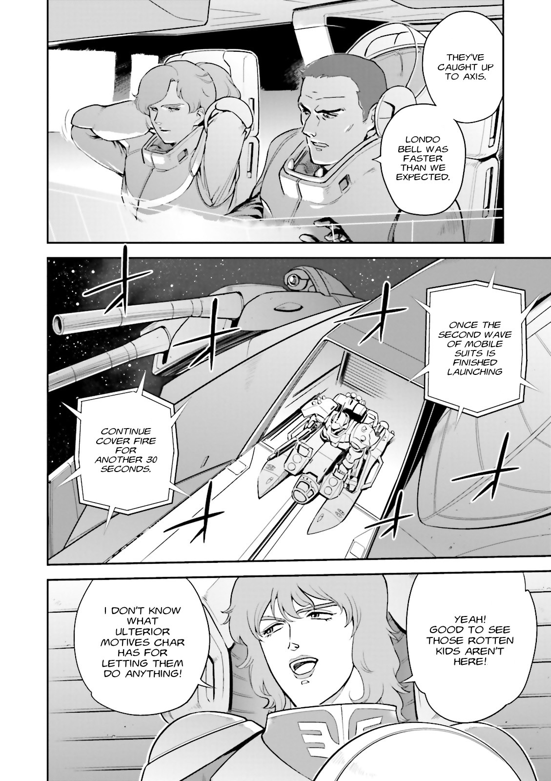Kidou Senshi Gundam Gyakushuu no Char - Beltorchika Children Chapter 15 page 60 - Chapter 15: Fire from the Heavens