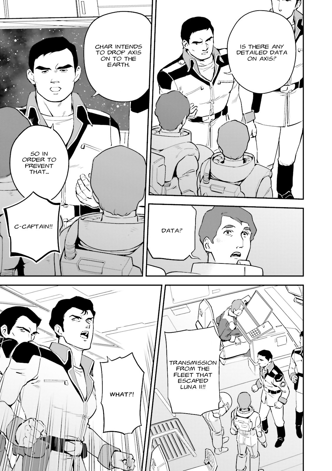 Kidou Senshi Gundam Gyakushuu no Char - Beltorchika Children Chapter 15 page 9 - Chapter 15: Fire from the Heavens