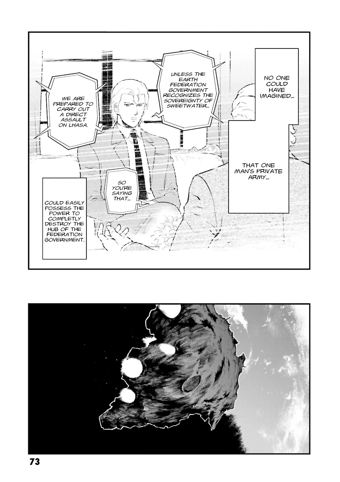 Kidou Senshi Gundam Gyakushuu no Char - Beltorchika Children Chapter 2 page 13 - Chapter 2: The Battle at Fifth Luna