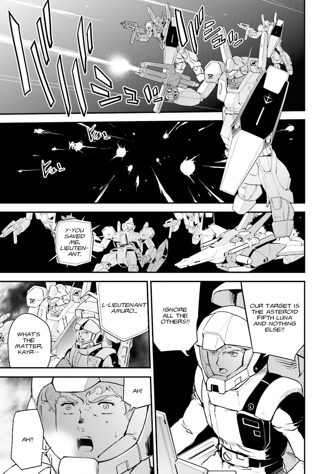 Kidou Senshi Gundam Gyakushuu no Char - Beltorchika Children Chapter 2 page 9 - Chapter 2: The Battle at Fifth Luna