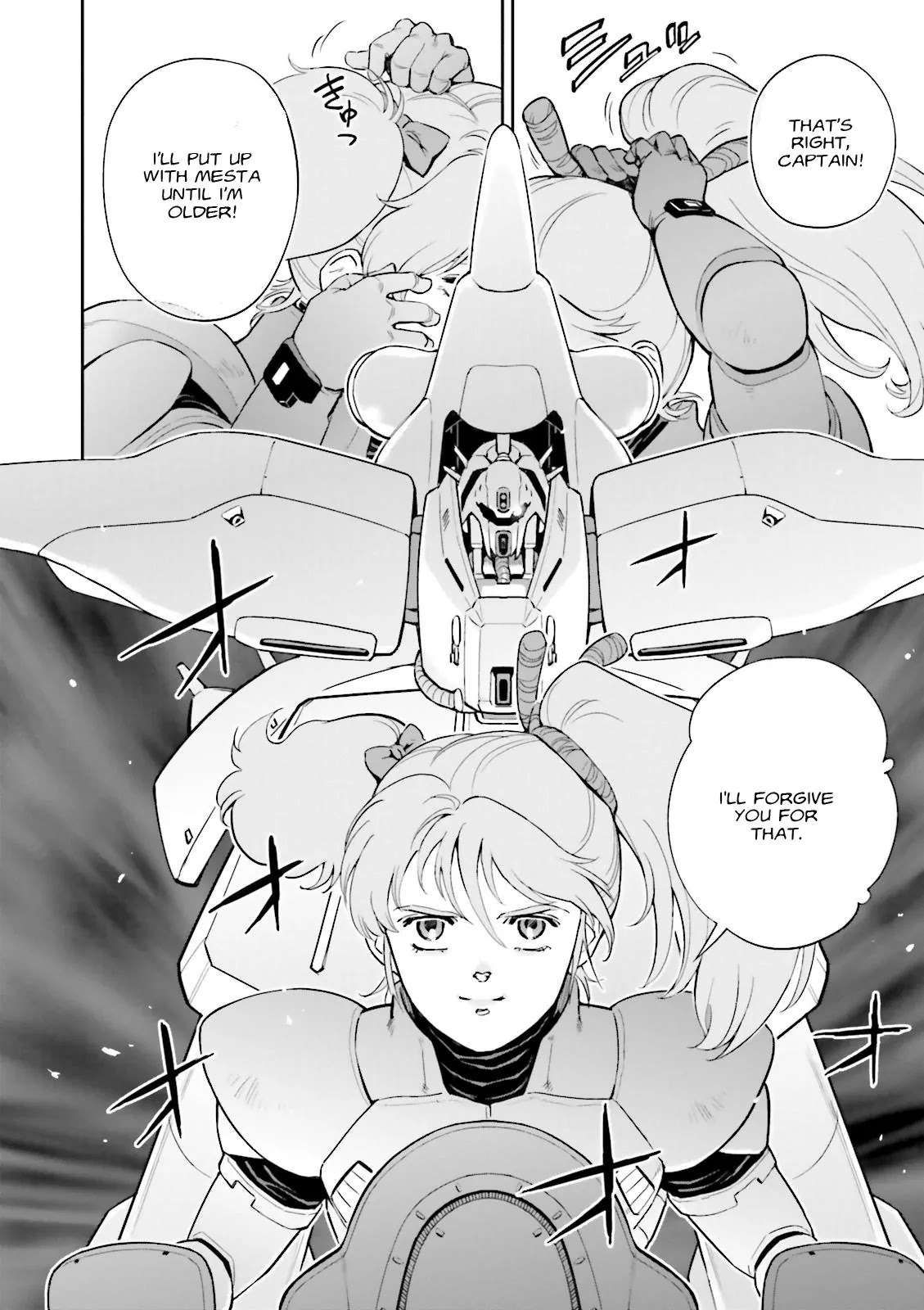 Kidou Senshi Gundam Gyakushuu no Char - Beltorchika Children Chapter 20 page 24 - Chapter 20: A Day of Parting