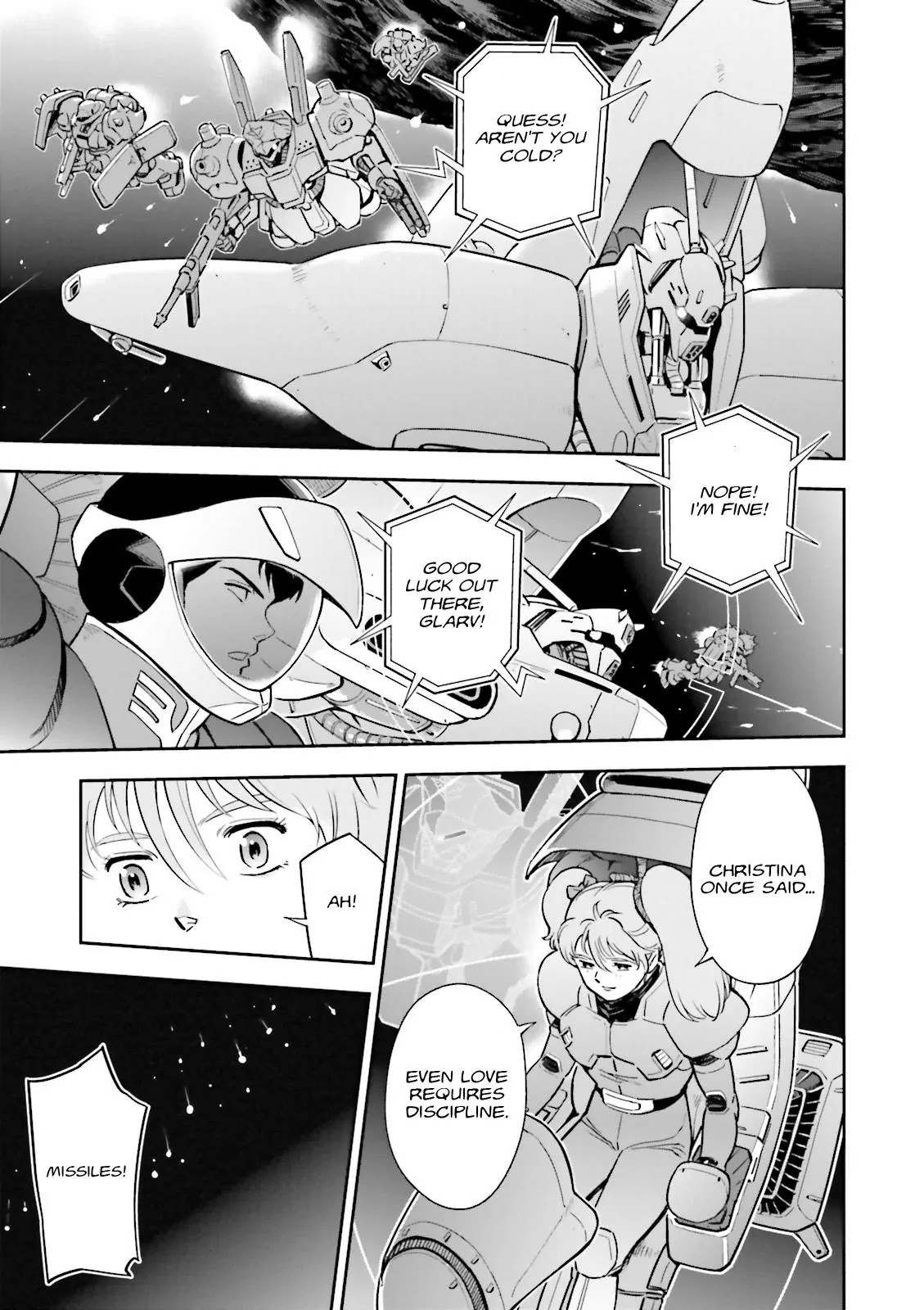 Kidou Senshi Gundam Gyakushuu no Char - Beltorchika Children Chapter 20 page 25 - Chapter 20: A Day of Parting
