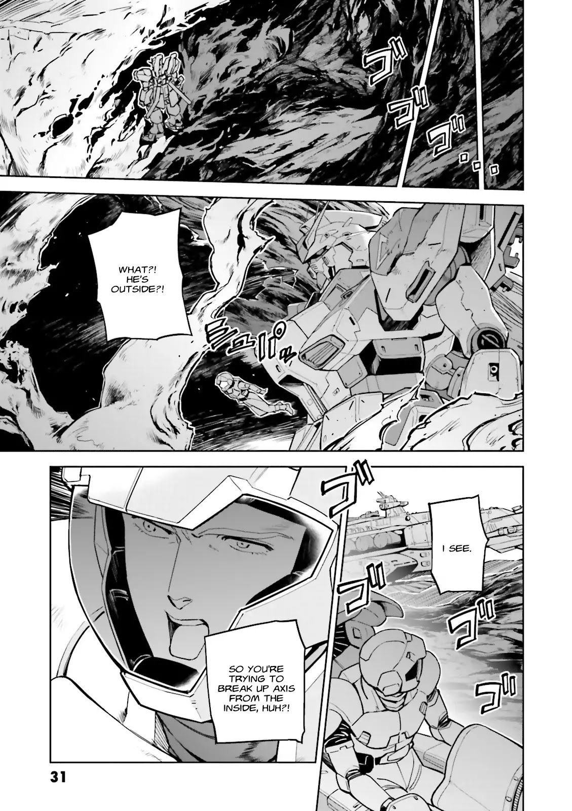 Kidou Senshi Gundam Gyakushuu no Char - Beltorchika Children Chapter 26 page 28 - Chapter 26: Disappearing Fire