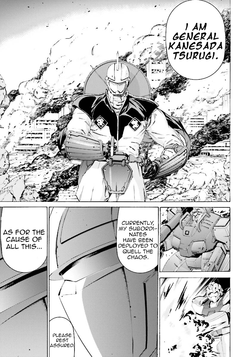 Kidou Senshi Gundam Katana Chapter 32 page 14 - Chapter 32: Fall of Side 7