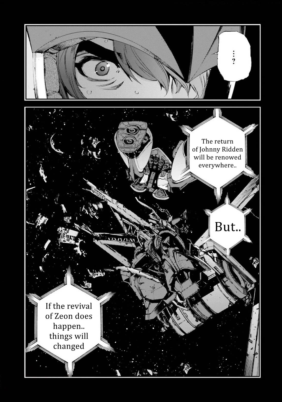Kidou Senshi Gundam MSV-R: Johnny Ridden no Kikan Chapter 110 page 15 - Chapter 110: KARMA