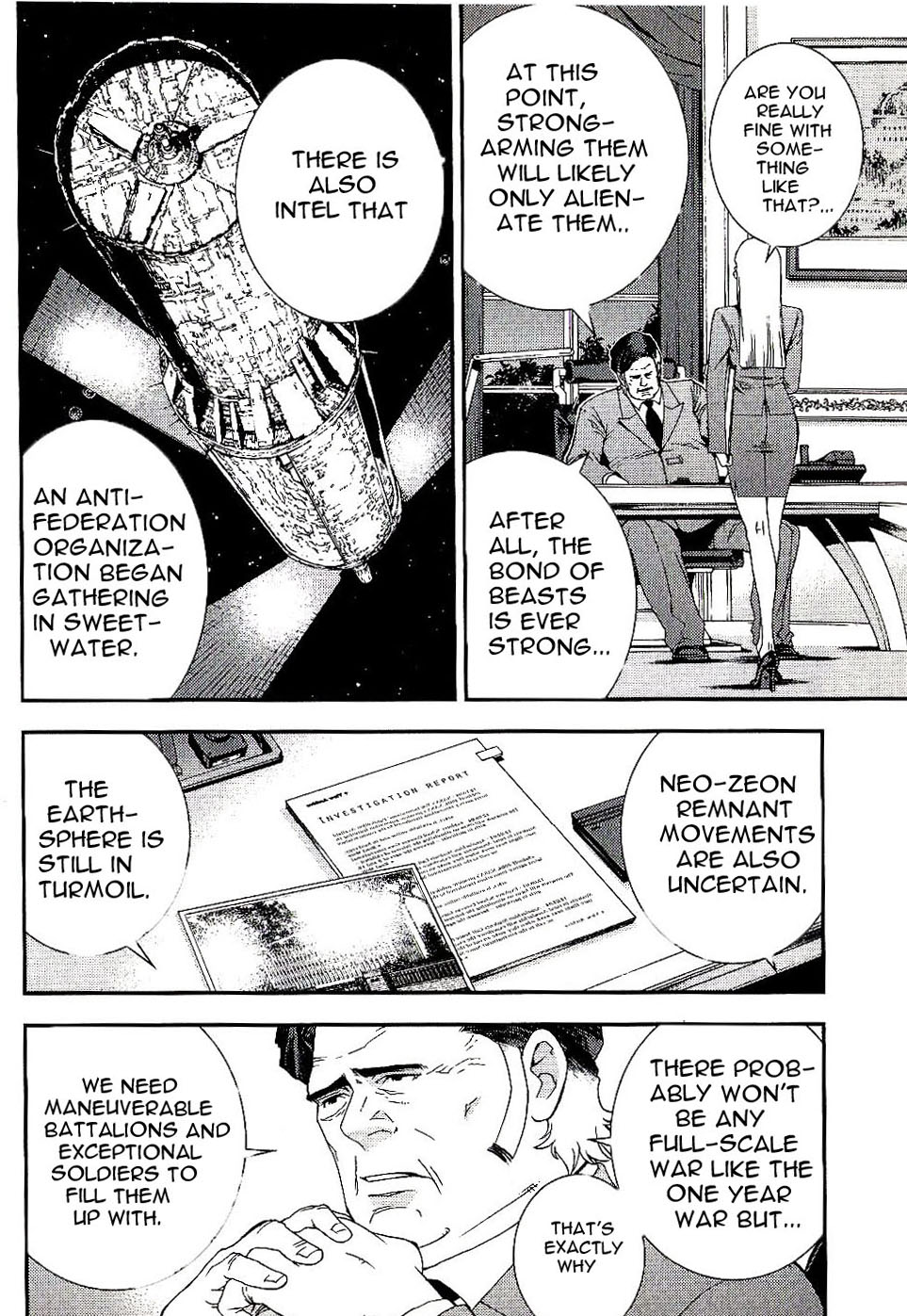 Kidou Senshi Gundam MSV-R: Johnny Ridden no Kikan Chapter 22 page 34 - Chapter 22: LARGE LOSS