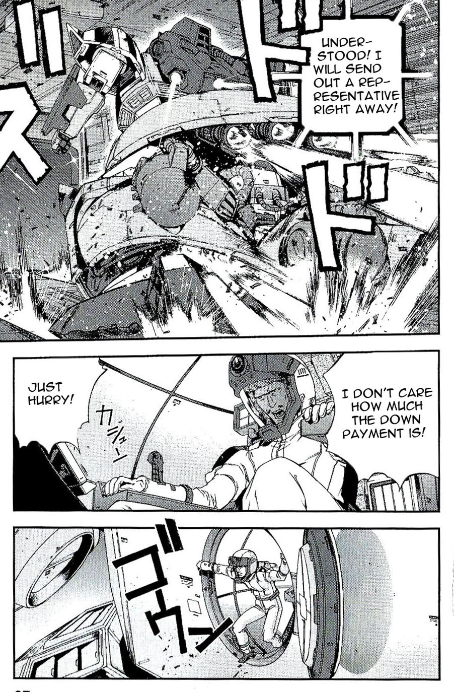 Kidou Senshi Gundam MSV-R: Johnny Ridden no Kikan Chapter 22 page 37 - Chapter 22: LARGE LOSS