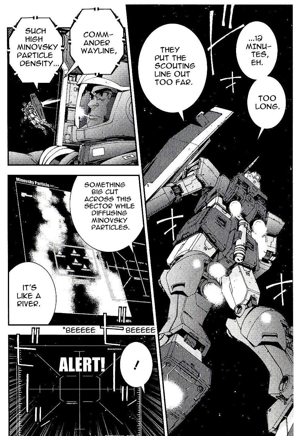 Kidou Senshi Gundam MSV-R: Johnny Ridden no Kikan Chapter 33 page 4 - Chapter 33: SUSPICIOUS