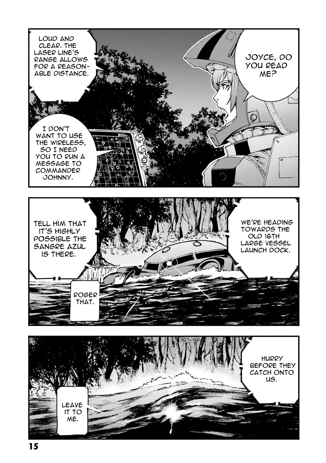 Kidou Senshi Gundam MSV-R: Johnny Ridden no Kikan Chapter 45 page 15 - Chapter 45: HEADLINER