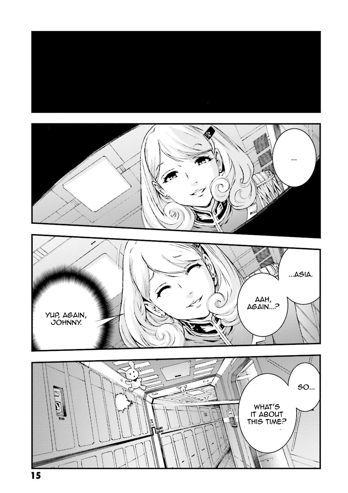 Kidou Senshi Gundam MSV-R: Johnny Ridden no Kikan Chapter 50 page 14 - Chapter 50: AT THE TEMPLE...