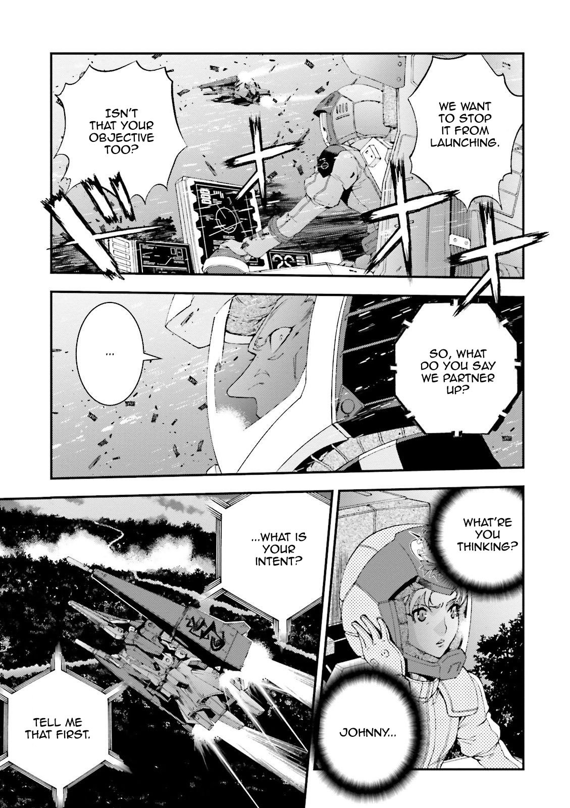 Kidou Senshi Gundam MSV-R: Johnny Ridden no Kikan Chapter 54 page 13 - Chapter 54: LAUGHABLE