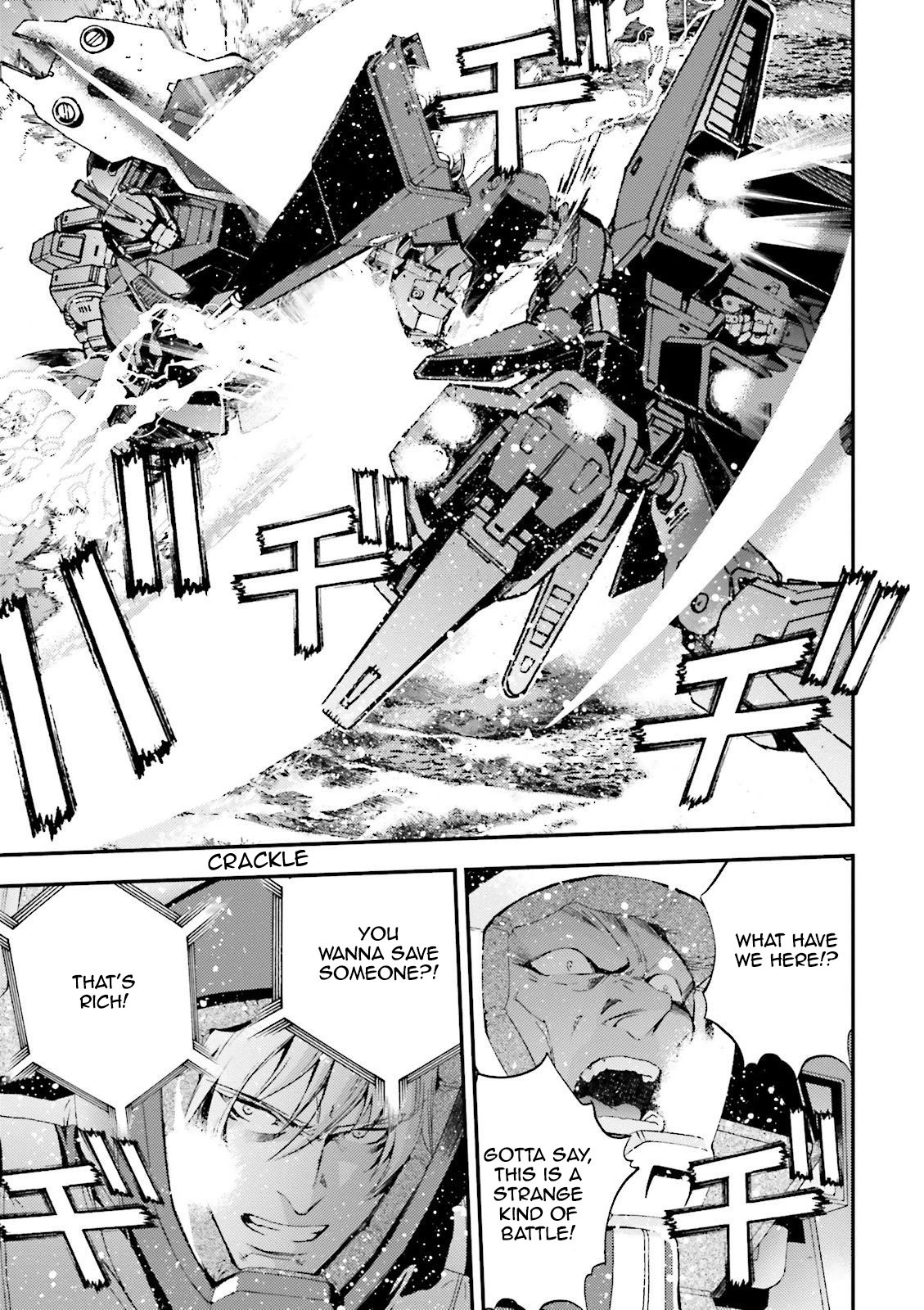 Kidou Senshi Gundam MSV-R: Johnny Ridden no Kikan Chapter 54 page 17 - Chapter 54: LAUGHABLE