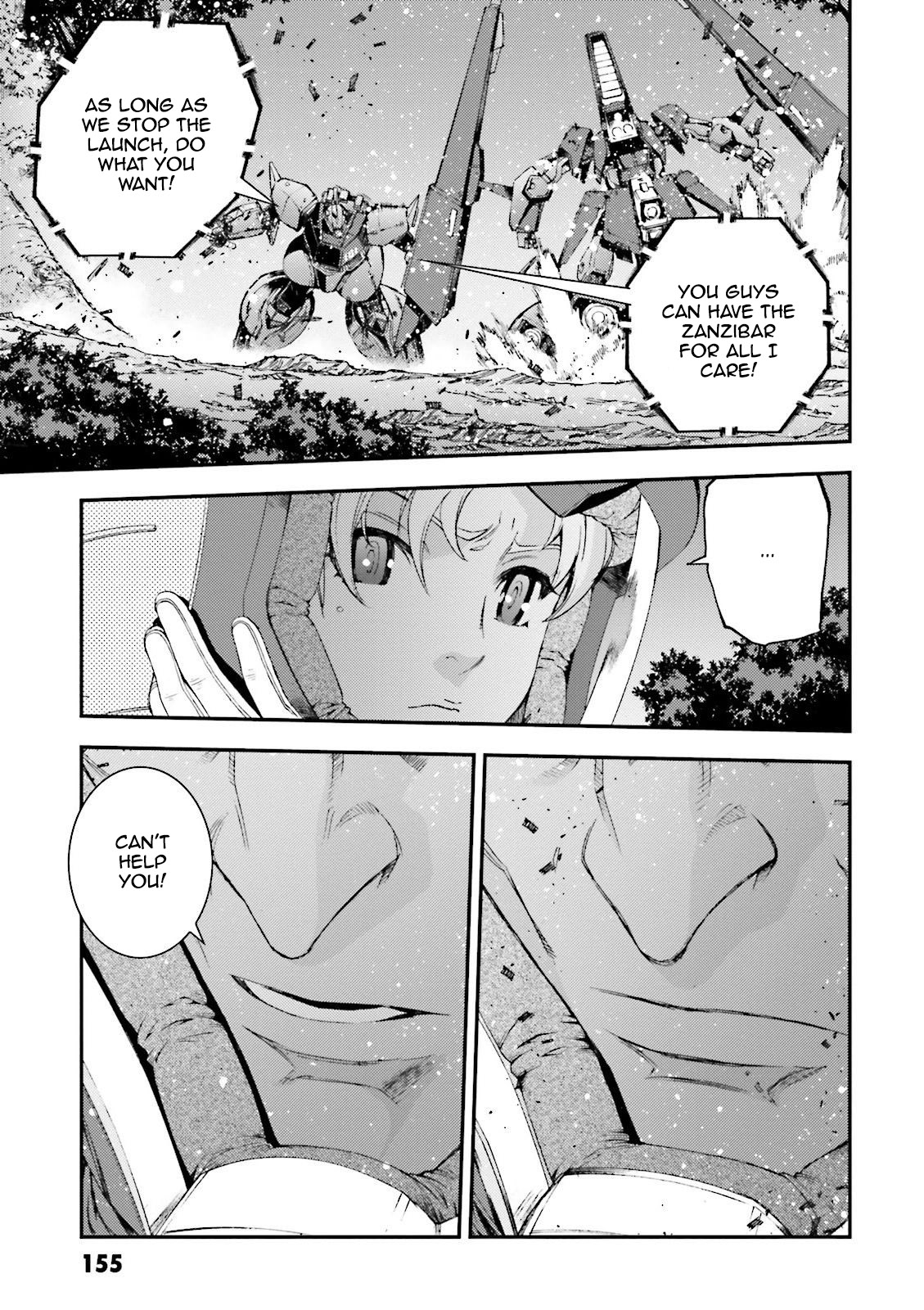 Kidou Senshi Gundam MSV-R: Johnny Ridden no Kikan Chapter 54 page 21 - Chapter 54: LAUGHABLE