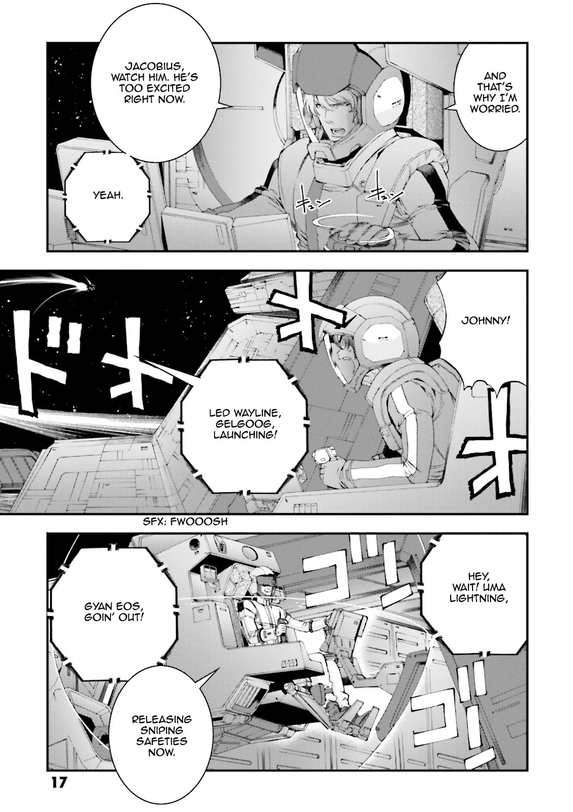 Kidou Senshi Gundam MSV-R: Johnny Ridden no Kikan Chapter 70 page 17 - Chapter 70: ADD ME IN!
