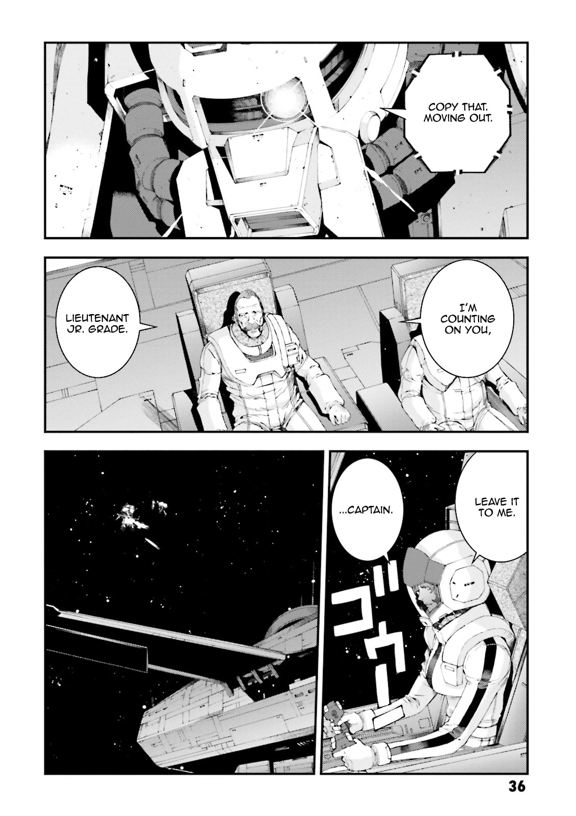 Kidou Senshi Gundam MSV-R: Johnny Ridden no Kikan Chapter 75 page 36 - Chapter 75: CERTAIN