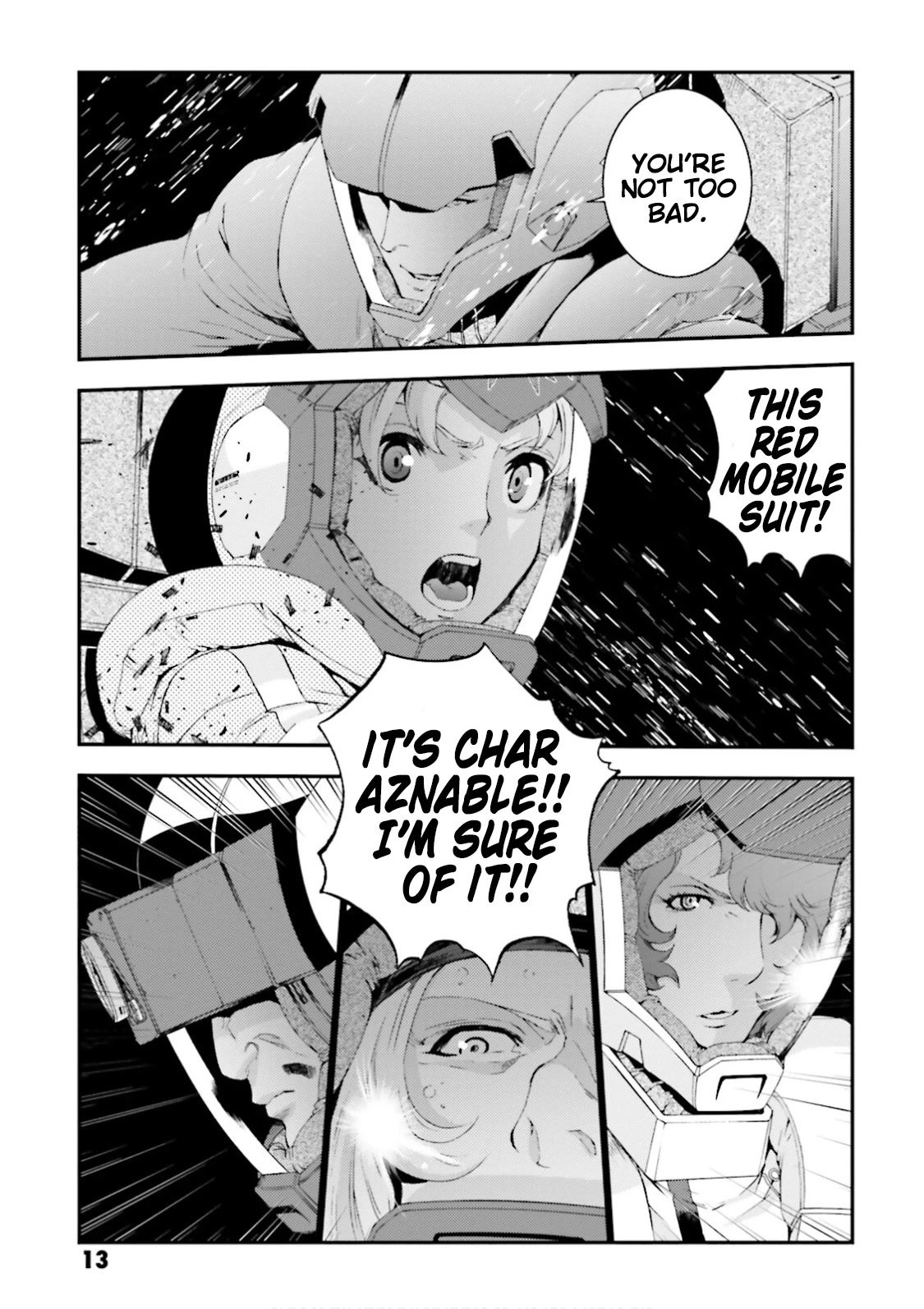 Kidou Senshi Gundam MSV-R: Johnny Ridden no Kikan Chapter 80 page 13 - Chapter 80: ONE'S TRUE COLORS