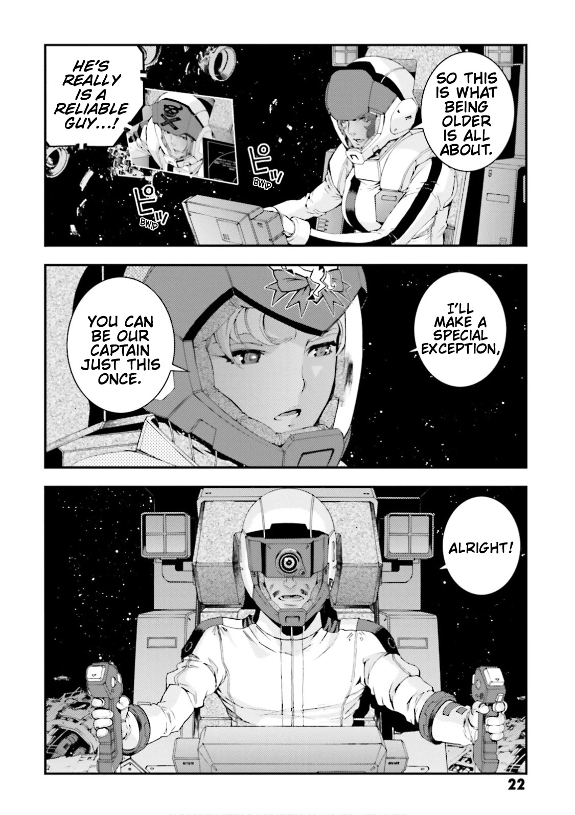 Kidou Senshi Gundam MSV-R: Johnny Ridden no Kikan Chapter 80 page 22 - Chapter 80: ONE'S TRUE COLORS