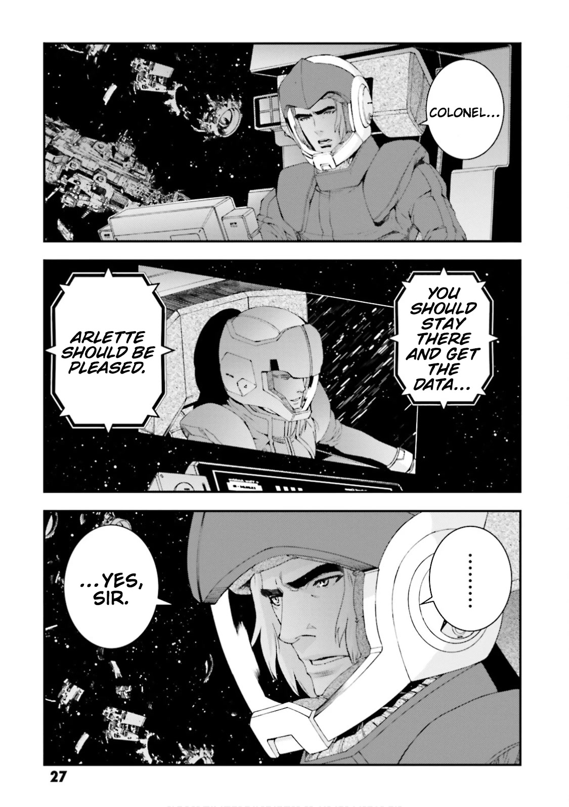 Kidou Senshi Gundam MSV-R: Johnny Ridden no Kikan Chapter 80 page 27 - Chapter 80: ONE'S TRUE COLORS