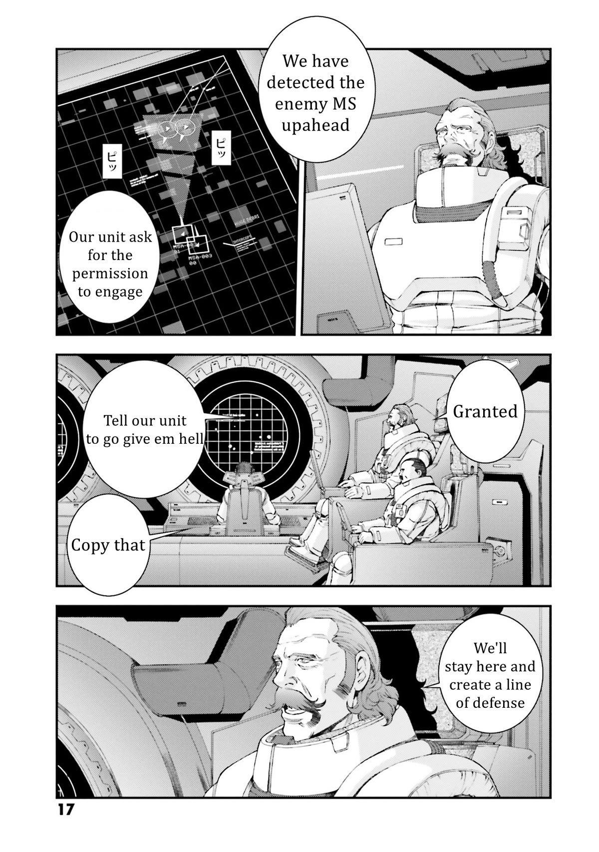 Kidou Senshi Gundam MSV-R: Johnny Ridden no Kikan Chapter 96 page 15 - Chapter 96: WATERSHED