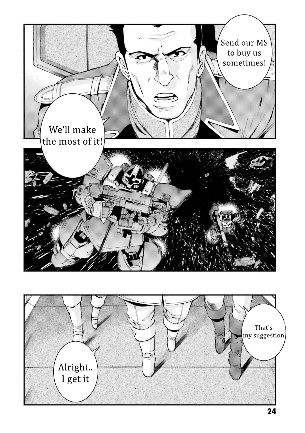 Kidou Senshi Gundam MSV-R: Johnny Ridden no Kikan Chapter 96 page 22 - Chapter 96: WATERSHED