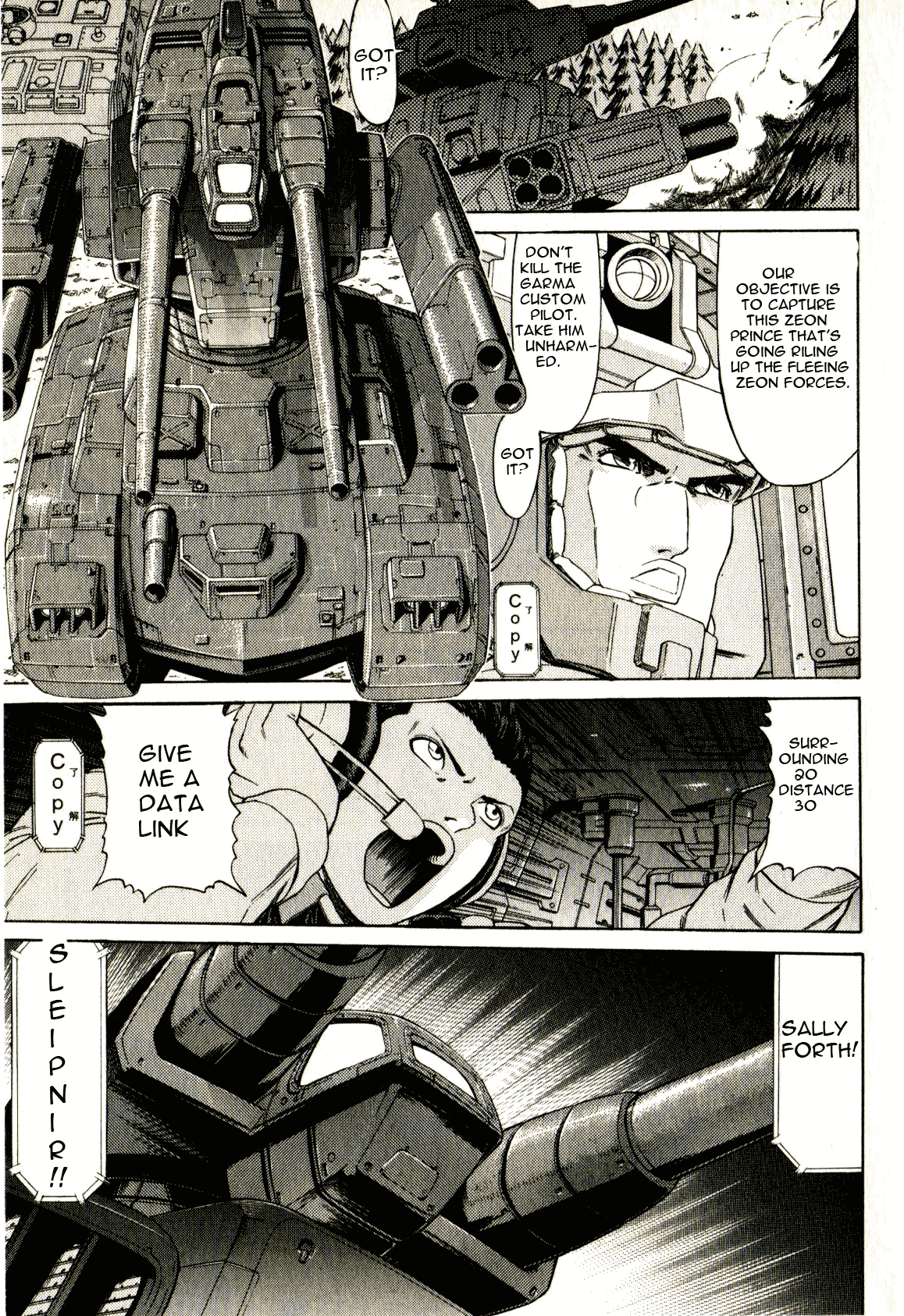 Kidou Senshi Gundam: Orera Renpou Gurentai Chapter 16 page 9 - Chapter 16: Angel with the Scabbed Wings